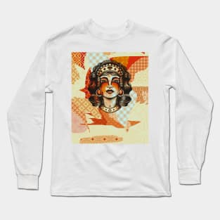 Vintage gypsy girl tattoo Long Sleeve T-Shirt